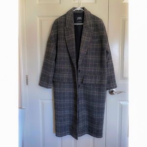 Zara checkered coat